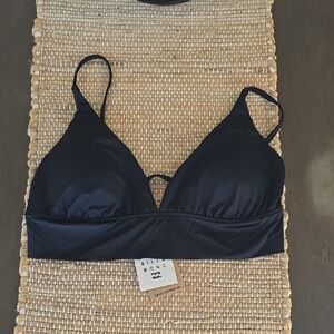 NWT - Billabong Midnight Black Classic VCami Bikini Top